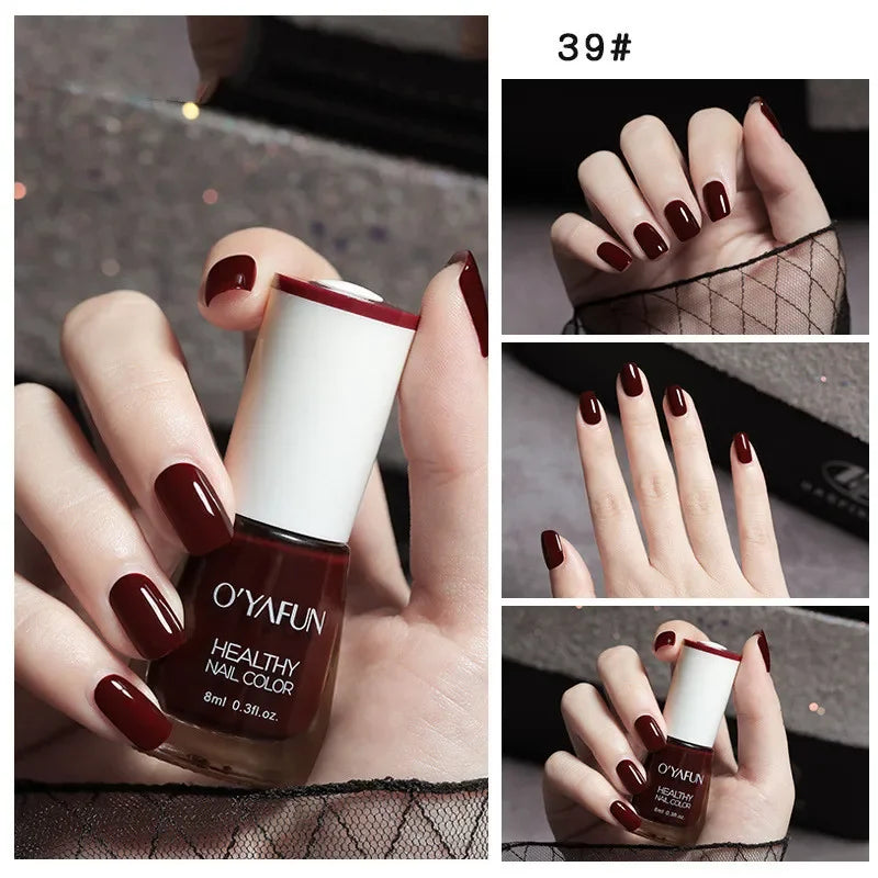 Matte Waterproof No-bake Nail Polish Nail Art Tearable Quick Dry Normal Without Lamp Nail Polish Glitter Sequins UV Varnish