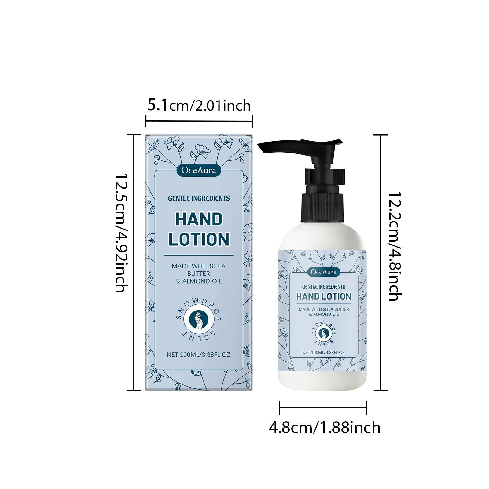 Shea Butter Hand Lotion Moisturizing Nourishing Fade Fine Lines Soft Smooth Skin Non Greasy Fast Absorbing for Dry Cracked Hands