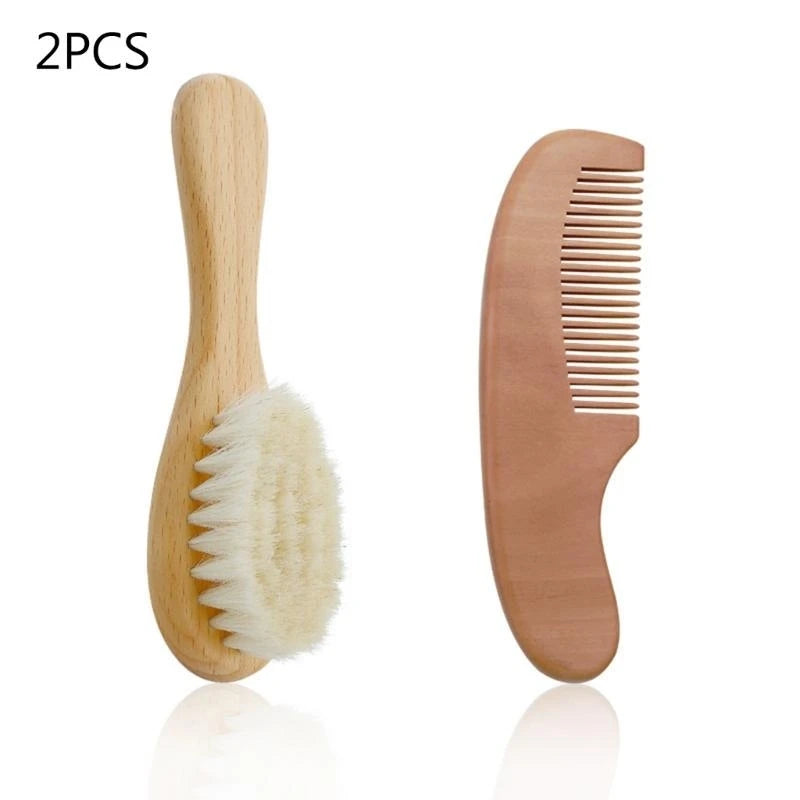 Baby Hair Brush & Comb Set Children Hair Brush Soft Nylon Bristle Cradle Caps Hair Brush for Toddler Infant  Massage