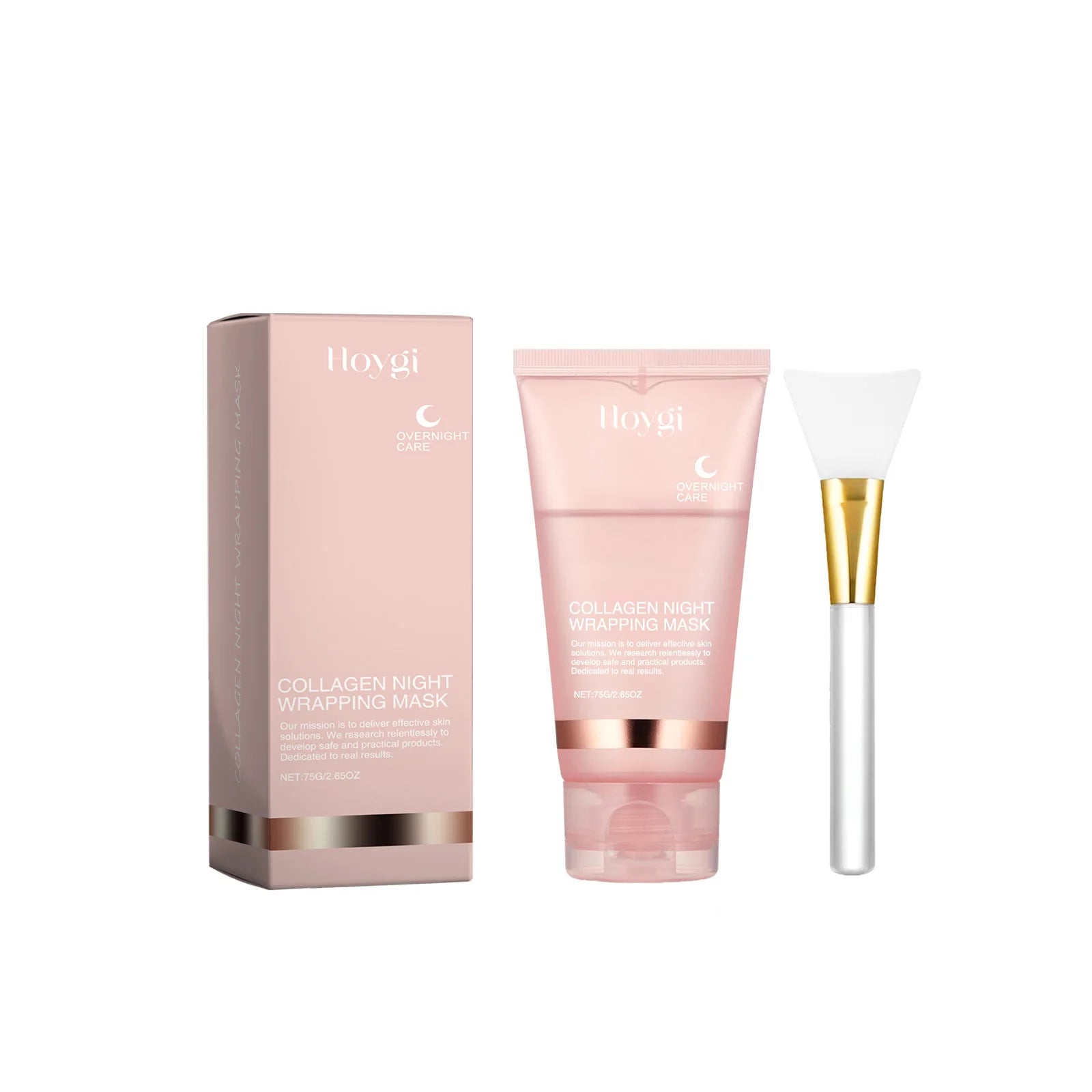 Collagen Night Wrapping Mask Moisturizing Firming Peel-Off Mask Gel Face Deep Cleansing Pores Hydrating Brightening Facial Mask
