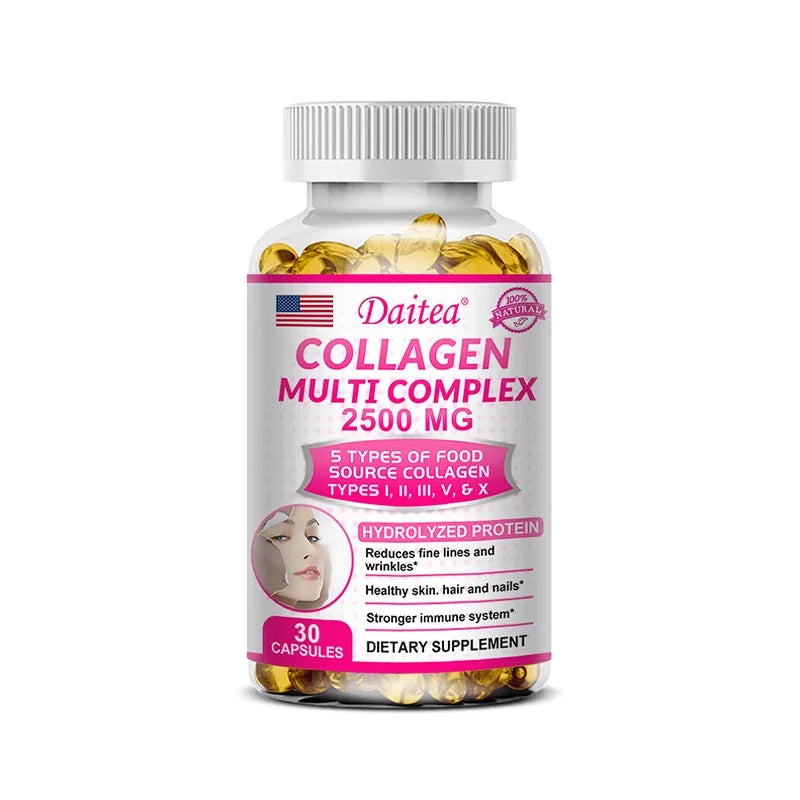 Daitea Hydrolyzed Collagen Supplement – Supports Healthy Skin, Joints, Hair, Nails - Antioxidant - Dietary Supplement