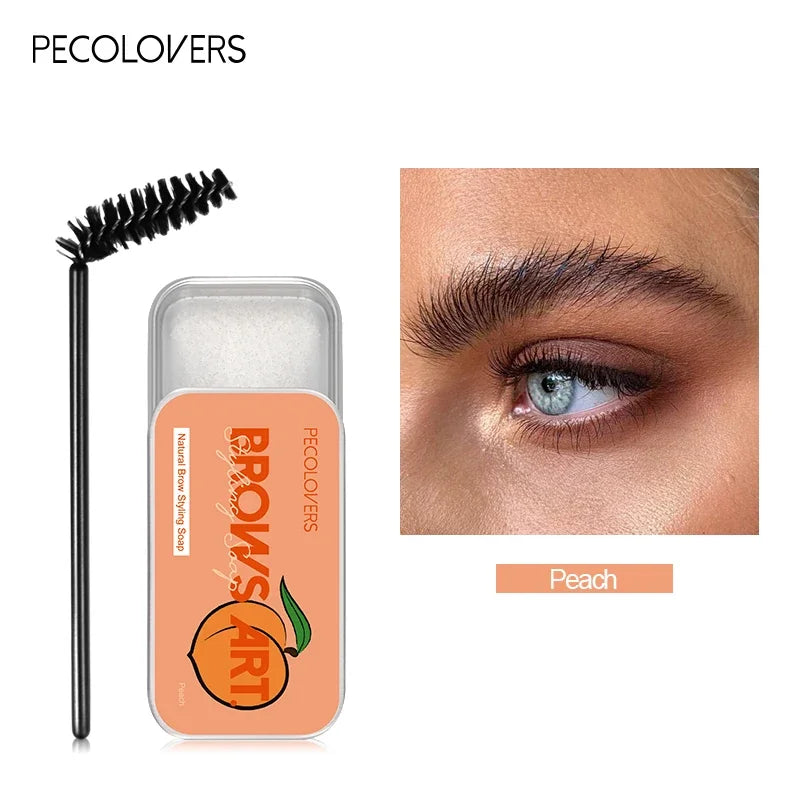 1Pcs Natural Transparent Pomade Eyebrow Styling Soap Brows Gel Wax Fixer With Brush Make-up for Women Eyebrow Cosmetics