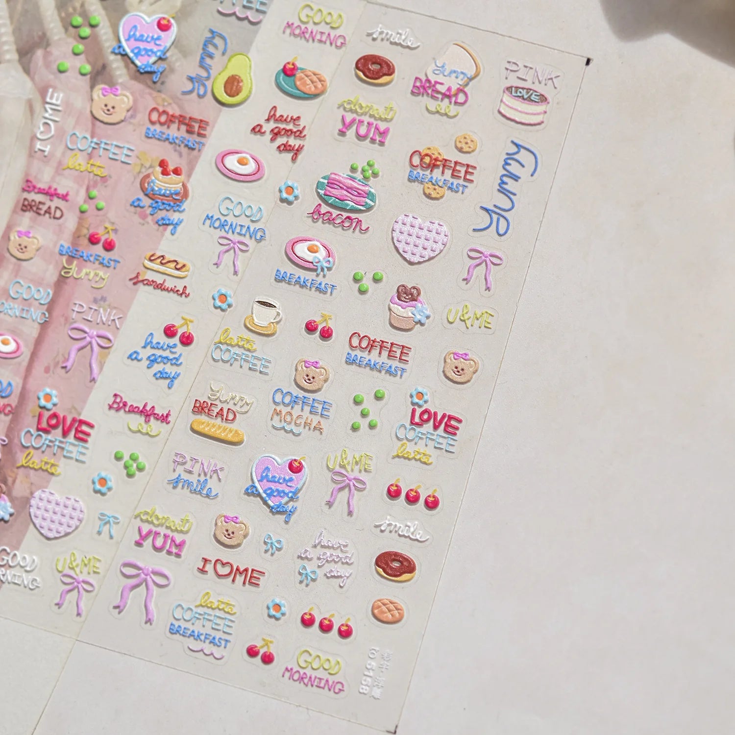 1pcs 5D Japanese Kawaii Nail Art Stickers Cute Rabbit Dog Slider Nail Decorations Decals Self-Adhesive Manicure Accessories DIY