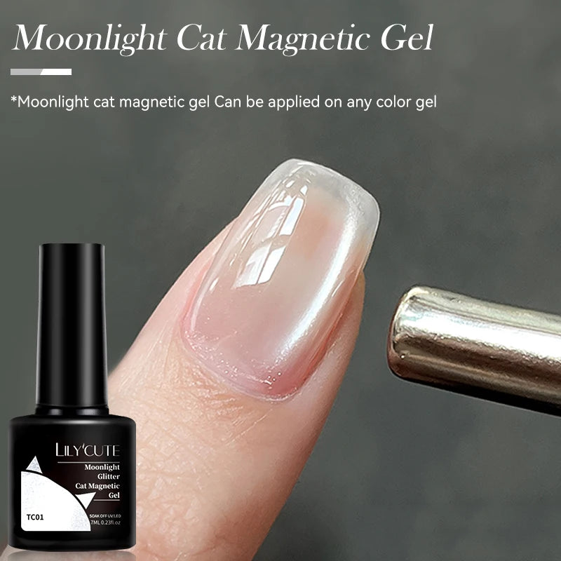LILYCUTE 7ML Auroras Glitter Thermal Gel Nail Polish Temperature Color Changing Semi Permanent Soak Off Nail Art UV Gel Varnish