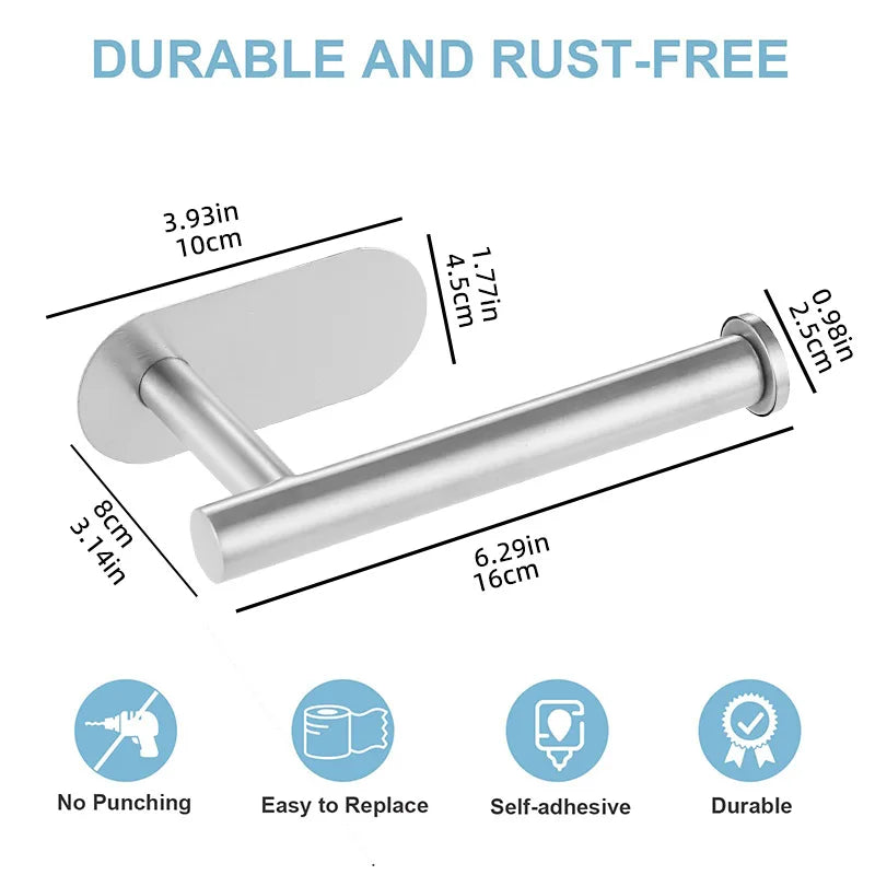 SARIHOSY Stainless Steel Toilet Paper Holder Bathroom Accessories Paper Roll Shelf Towel Rack