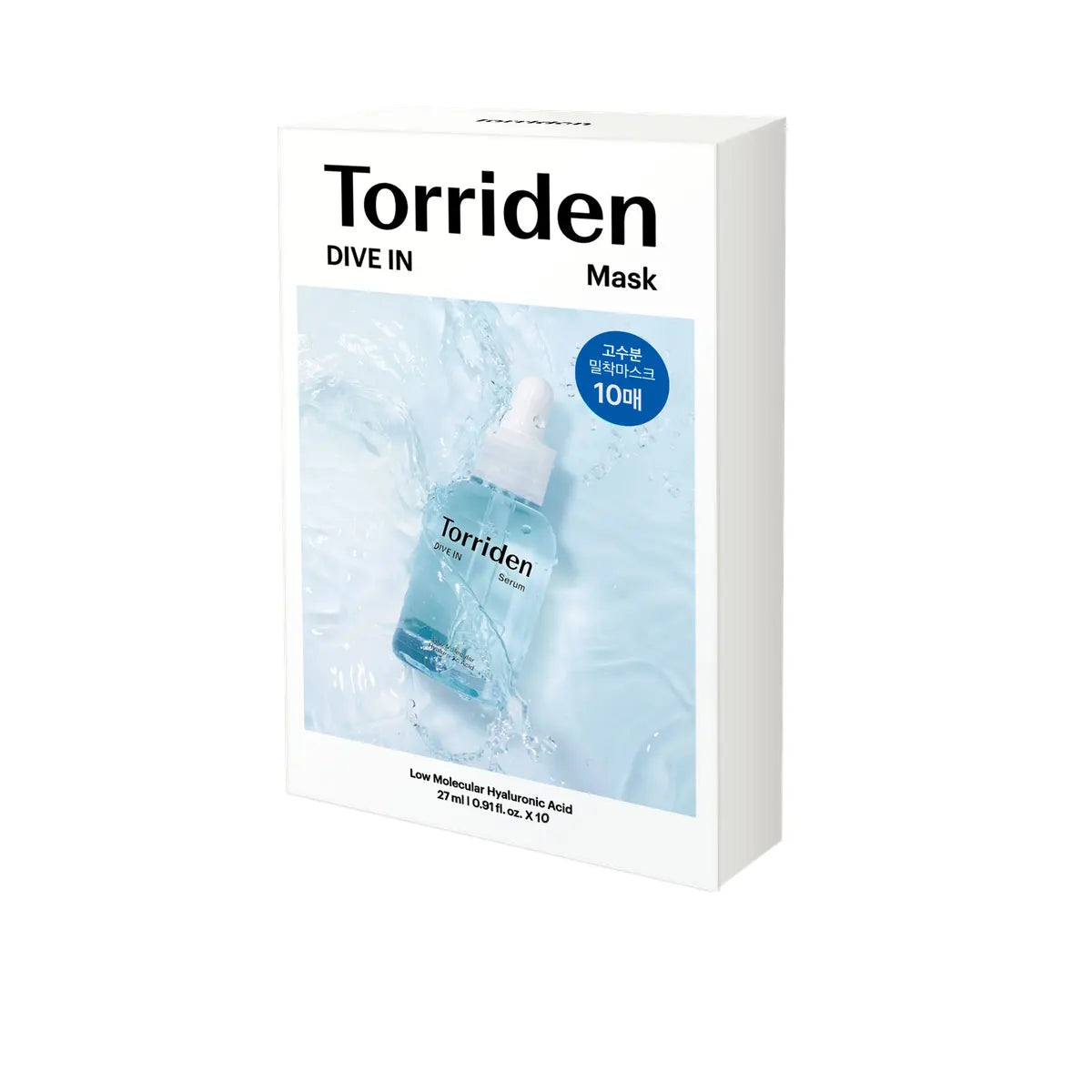 Torriden DIVE-IN Hyaluronic Acid Facial Sheet Masks 10pcs,Thin & Skin-Conforming,Intense Hydration,K-Beauty,Korean Makeup
