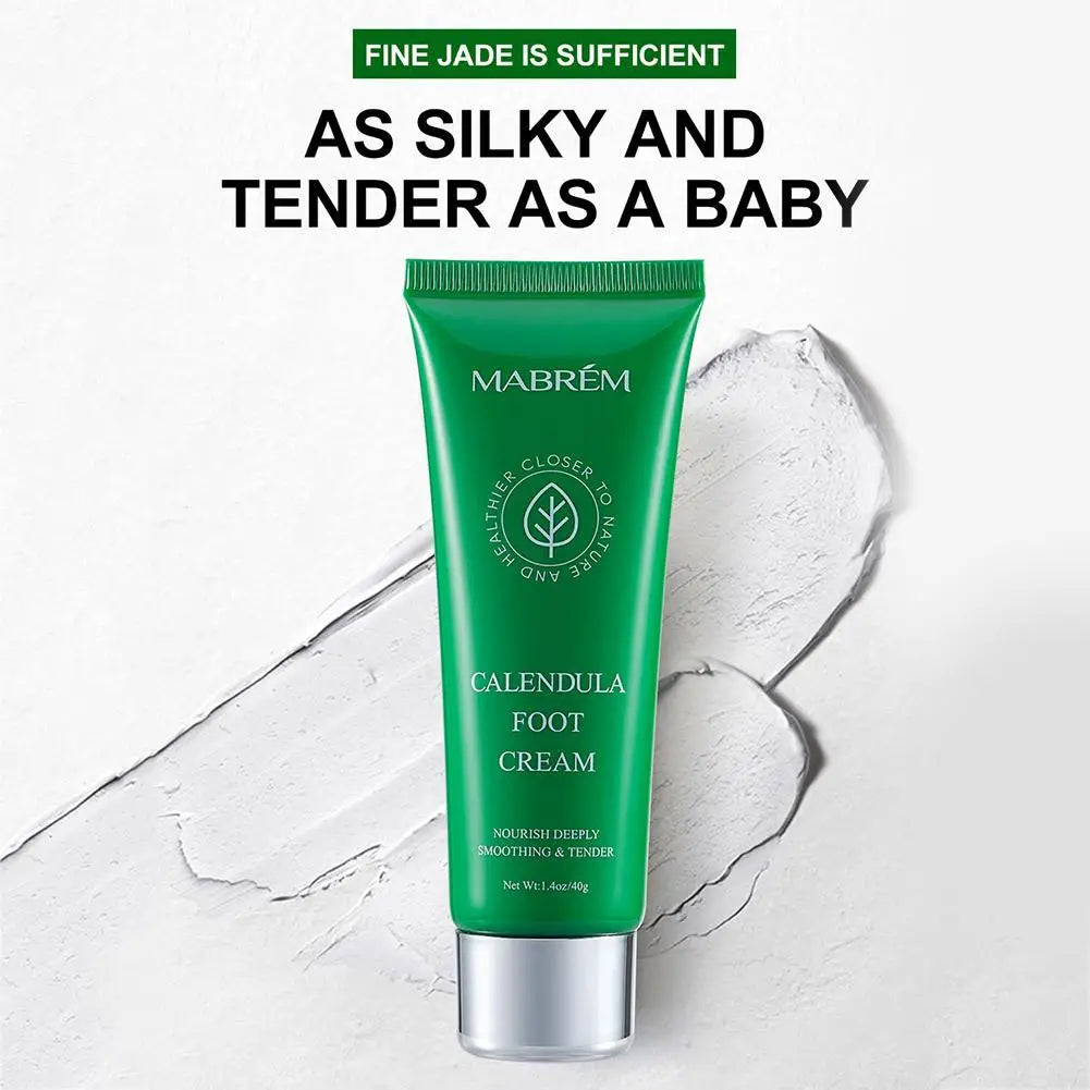 Foot Treatment Cream Foot Care Exfoliating Scrub Whitening Anti-cracking Moisturizing Anti-dry Calendula Olive Repair 40g