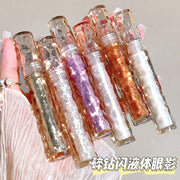 HISYI Colorful Star Flash Eyeshadow Pearlescent Sequins Brighten the Eye Silkworm Monochrome Eyeshadow Liquid High Gloss Makeup