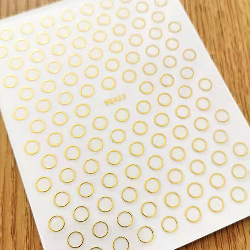 Shiny Gold Star Moon Sun Nail Stickers for Manicure Accessories Heart Feather Animals Printing Self Adhesive Nail Wrap