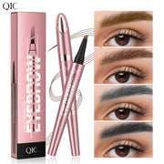 Four Claw Liquid Eyebrow Pen Waterproof Sweatproof Long Lasting 3D Wild Brow Microblading Makeup for Beginners