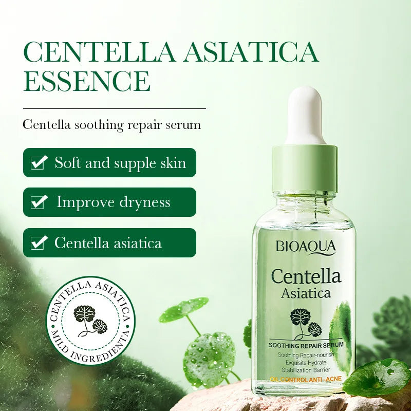 BIOAQUA Centella Hyaluronic Acid Serum for Face Whitening Moisturizing Anti-Wrinkle Anti-Aging Face Essence Facial Skin Care