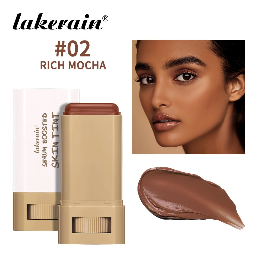 Eraser Foundation Stick Moisturizing Smooth High Coverage Silky Texture Travel-friendly Serum Boosted Skin Tint Solid Foundation