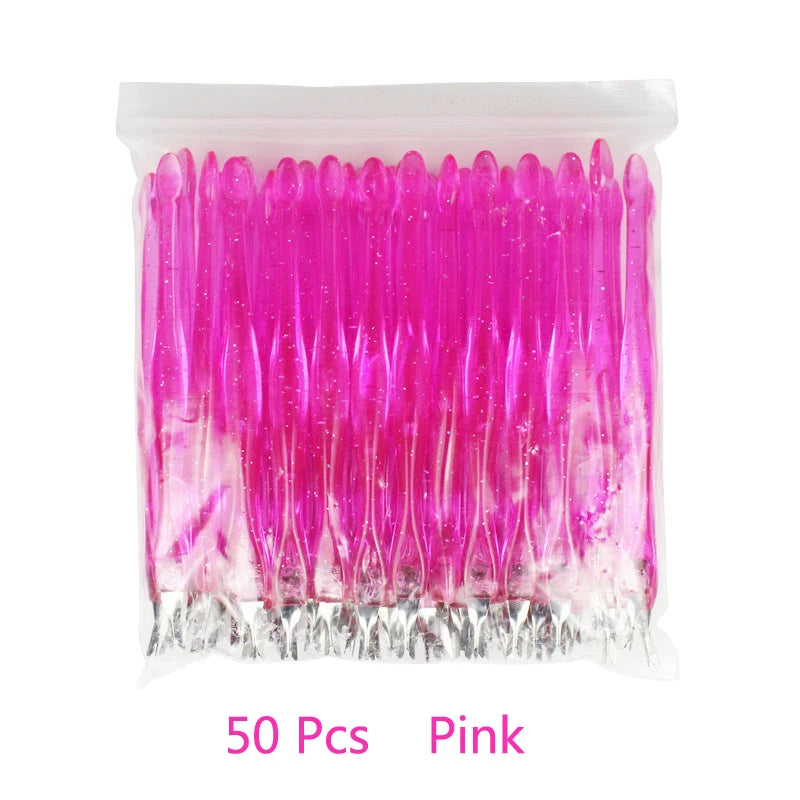 50/100 Pcs/Bag Scrape Dead Skin Push Fork Pedicure Nails Tools Cuticle Remover  V-shaped Sharp Trim Barbs and Exfoliate Manicure