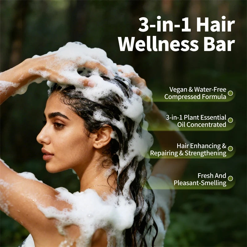 120g Natural Usman Grass Platycladus Herbal Shampoo Bar Refreshing Fluffy Hair Repair Soap Hair Growth Thickening Hair Care Soap