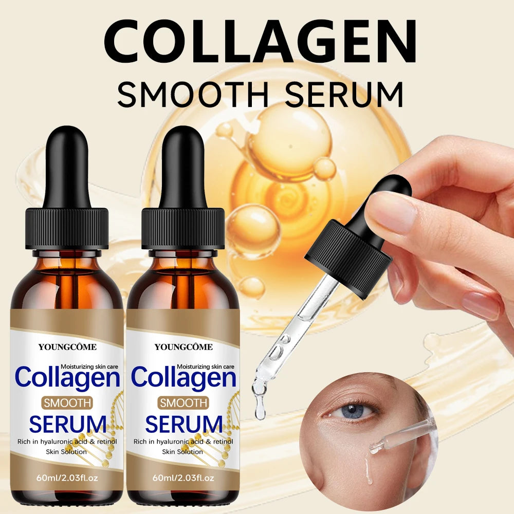 2PCS Hyaluronic Acid & Retinol Collagen Serum - Hydrating Face Care for All Skin Types - Daily Moisturizing Solution
