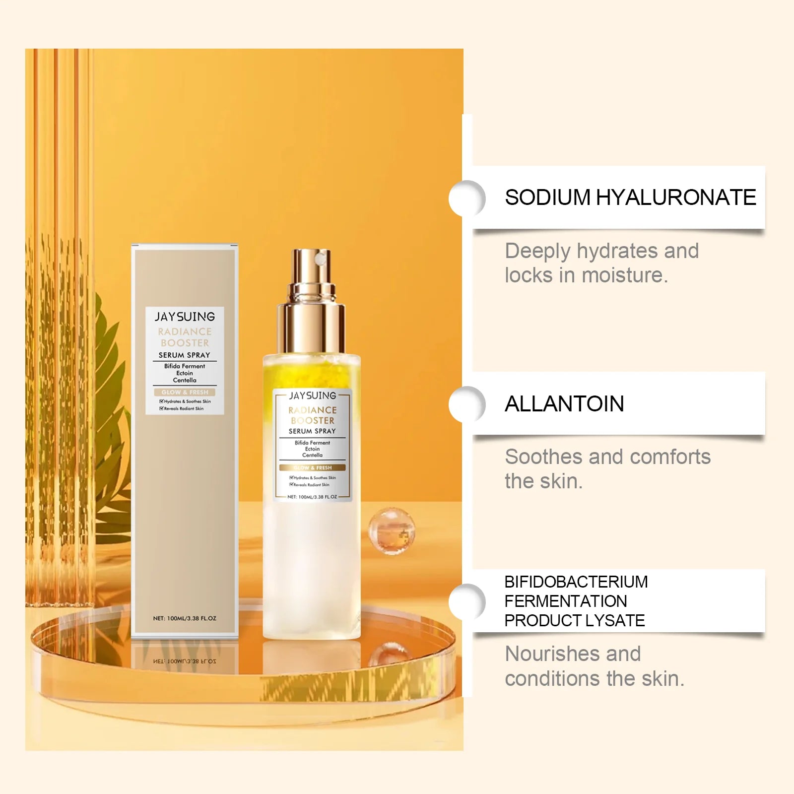 Radiance Booster Serum Spray Moisturizing Relief For Sensitive Skin Nourishing Face Mist Even Skin Tone Winter Skincare