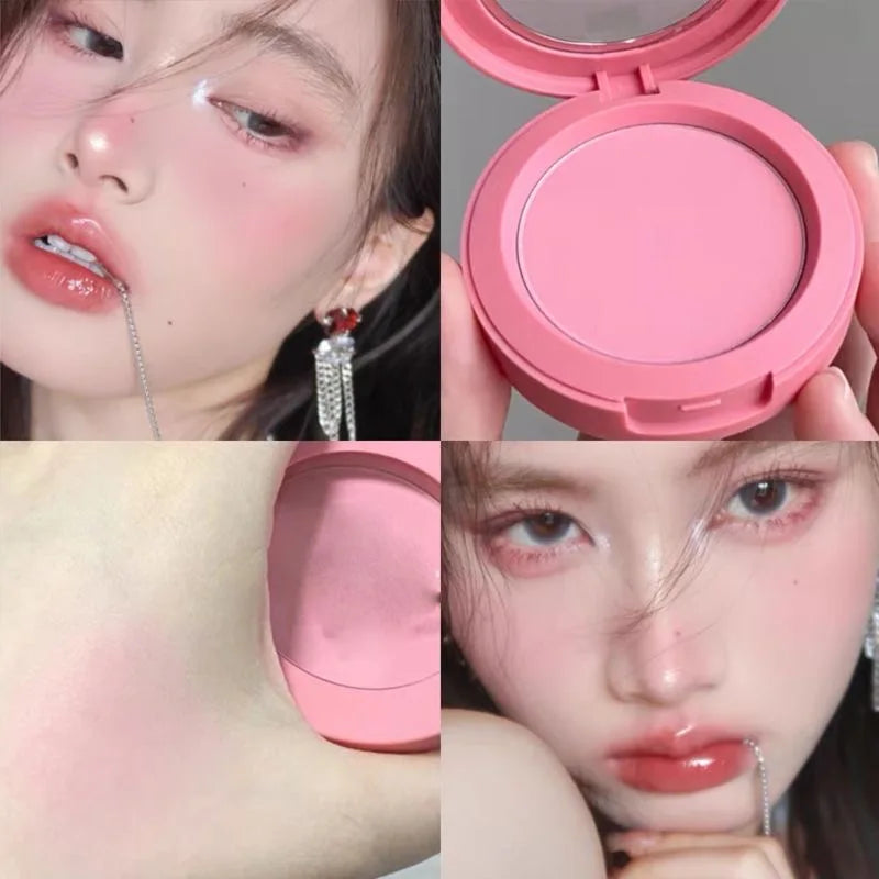Herorange Serbuk Monokrom Kalis Air Panjang Tahan Lama Plat Peach Orange Kabus Lembut Matte Semulajadi Blush