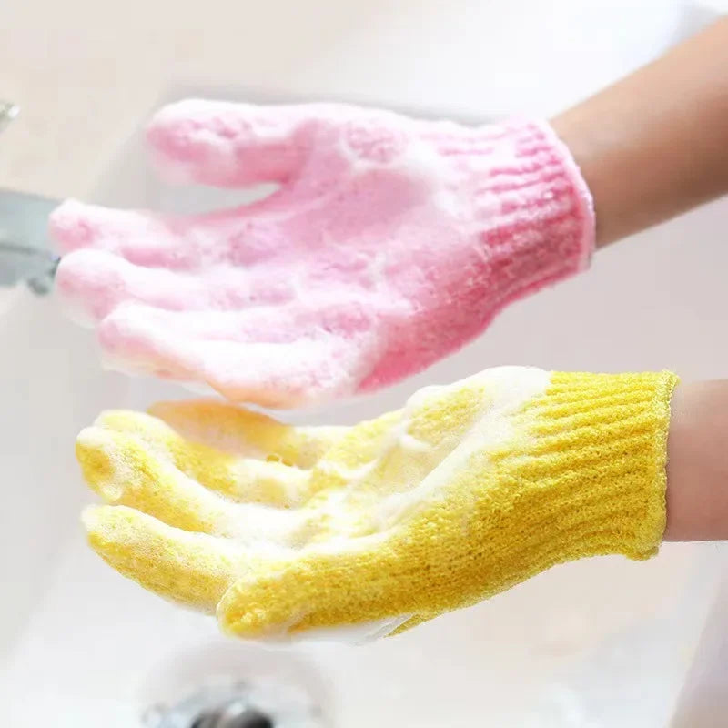 Body Cleaning Gloves Washcloth Soft Brush Home Hotel Bathroom Shower Ball Back Scrubber Set Exfoliating Skin Towel Bath Gloves