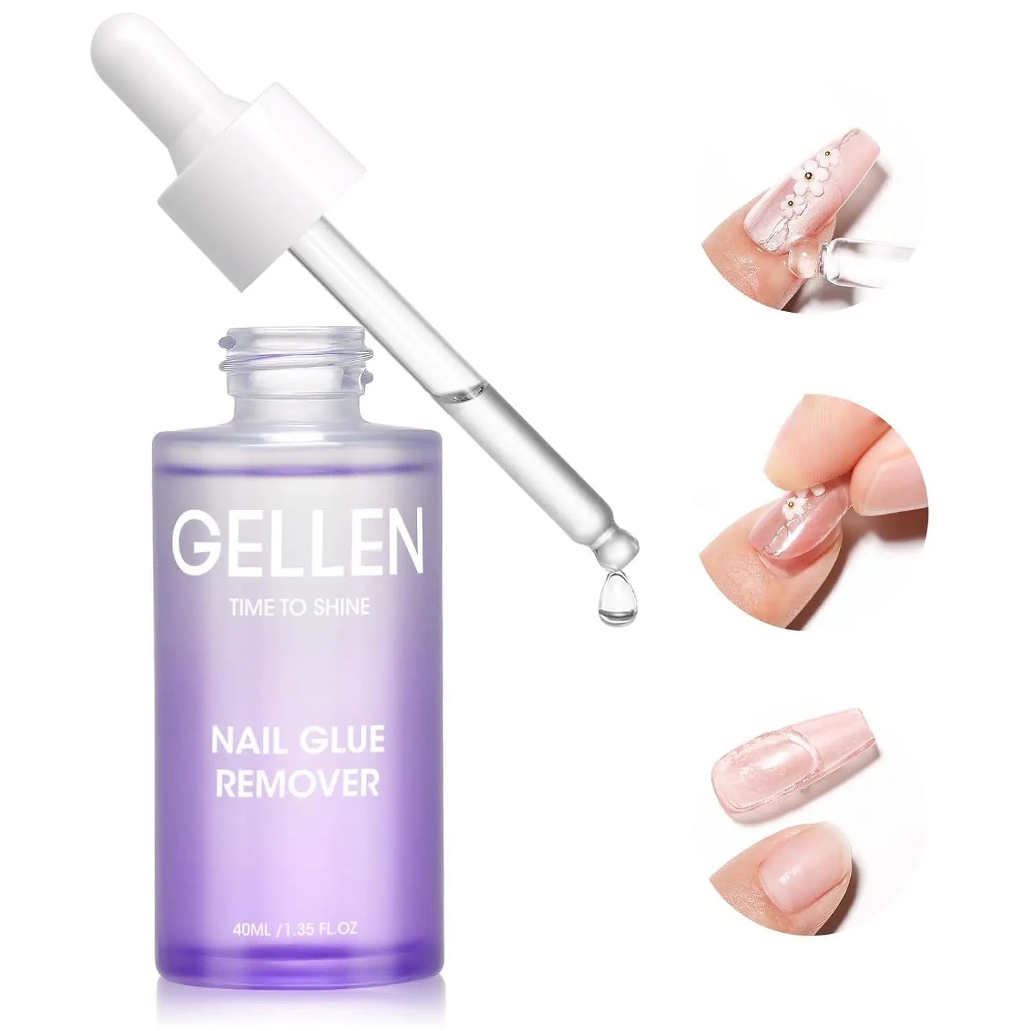 Professional Nail Glue Remover Solid Gel 60ML Quick Soak Off Solution for Press On Acrylic Fake Nails Salon Manicure Care