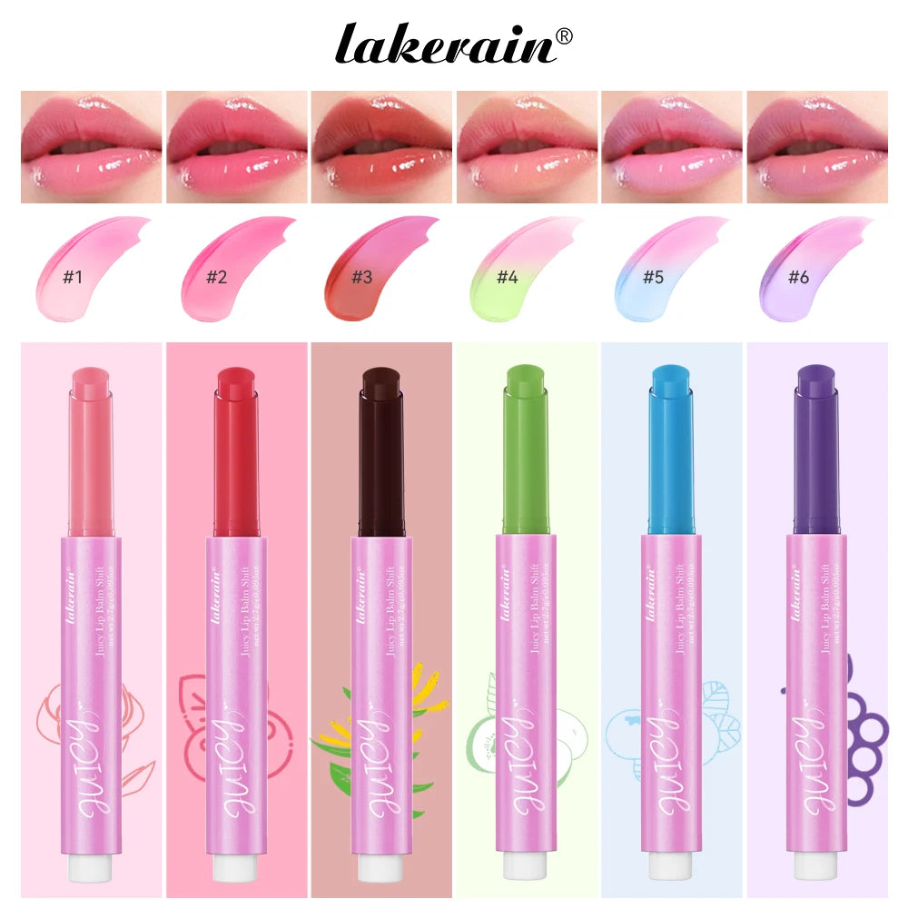 Juicy Color Changing Lip Balm Antioxidant Smooth Texture Evens Out Skin Tone Long Lasting Moisturizing Soothing Protecting Lip