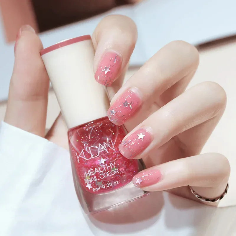Matte Waterproof No-bake Nail Polish Nail Art Non Peelable Quick Dry Normal Without Lamp Nail Polish Glitter Sequins Uv Varnish