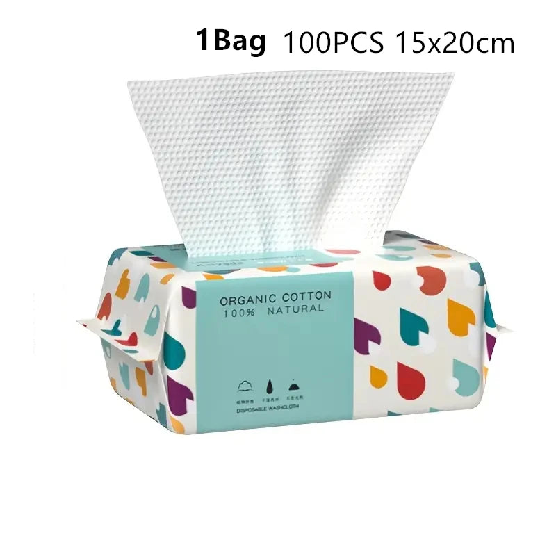 Disposable Washcloth Thick Face Towel Make Up Soft Removing Wipes Dry Cleanser Towelettes For Skin Care 100 Counts