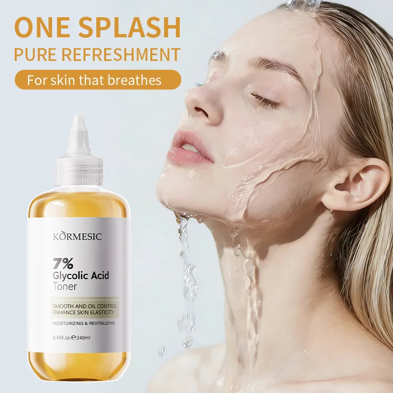 240ml Glycolic Acid 7% Hydrating Toning Solution AHA Exfoliating, Pore Minimizing & Brightening Face Toner for All Skin Types