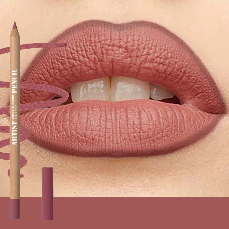 18 Color Face Secret Artist Shape Sculpt Lip Liner Pencil  Weightless Precise Liner with Super Soft Blendable Texture Matte Soft