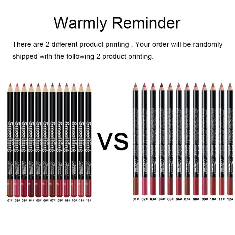Smoothing Lip Liner Pencil, Waterproof Matte Lip Contour Lipstick, Long Lasting Makeup, Comes With Free Pencil Sharpener