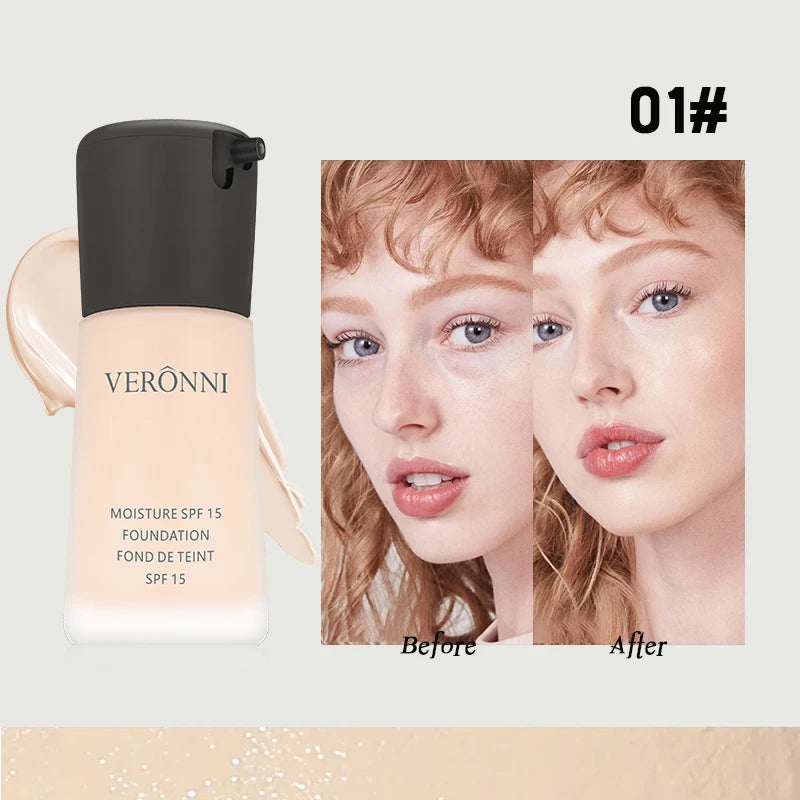 Matte Liquid Foundation Oil Control Concealer BB Cream Waterproof Lasting Full Coverage Natural Face Base Professional Makeup