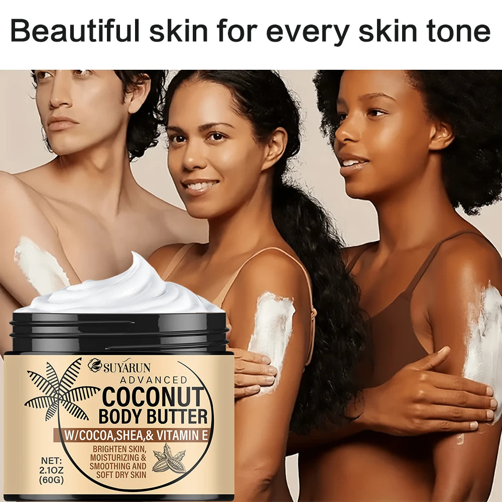 SUYARUN Deep Moisturizing Cream for Dry Skin, Organic Hydration with Coconut Oil, Fast Absorbing, 24 Hour Nourishing.
