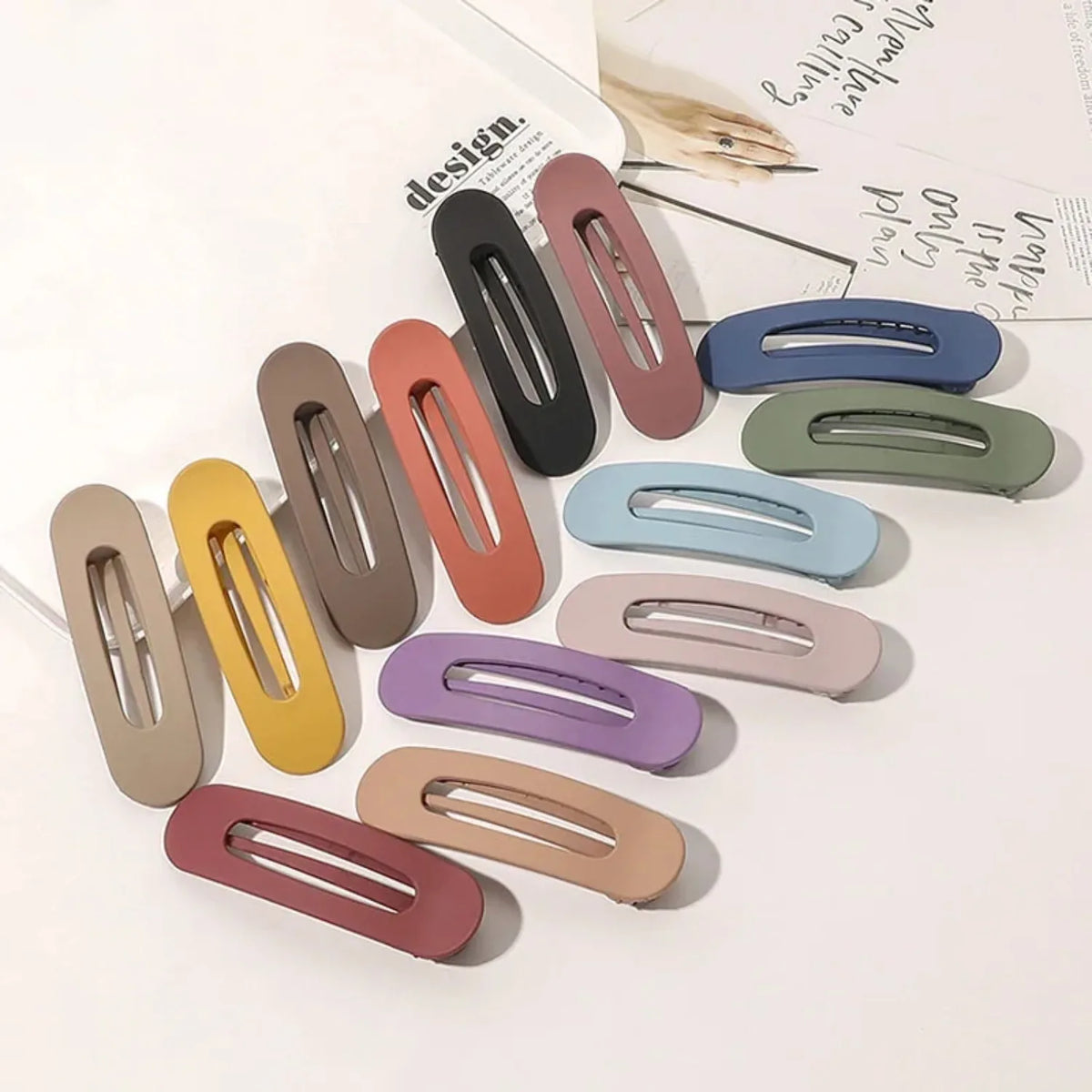 Large Korean Frosted Hair Clips 1 PCS Toothed Non-slip BB Barrette Solid Acrylic Hairpins Fashion Hair Accessories for Women Gir