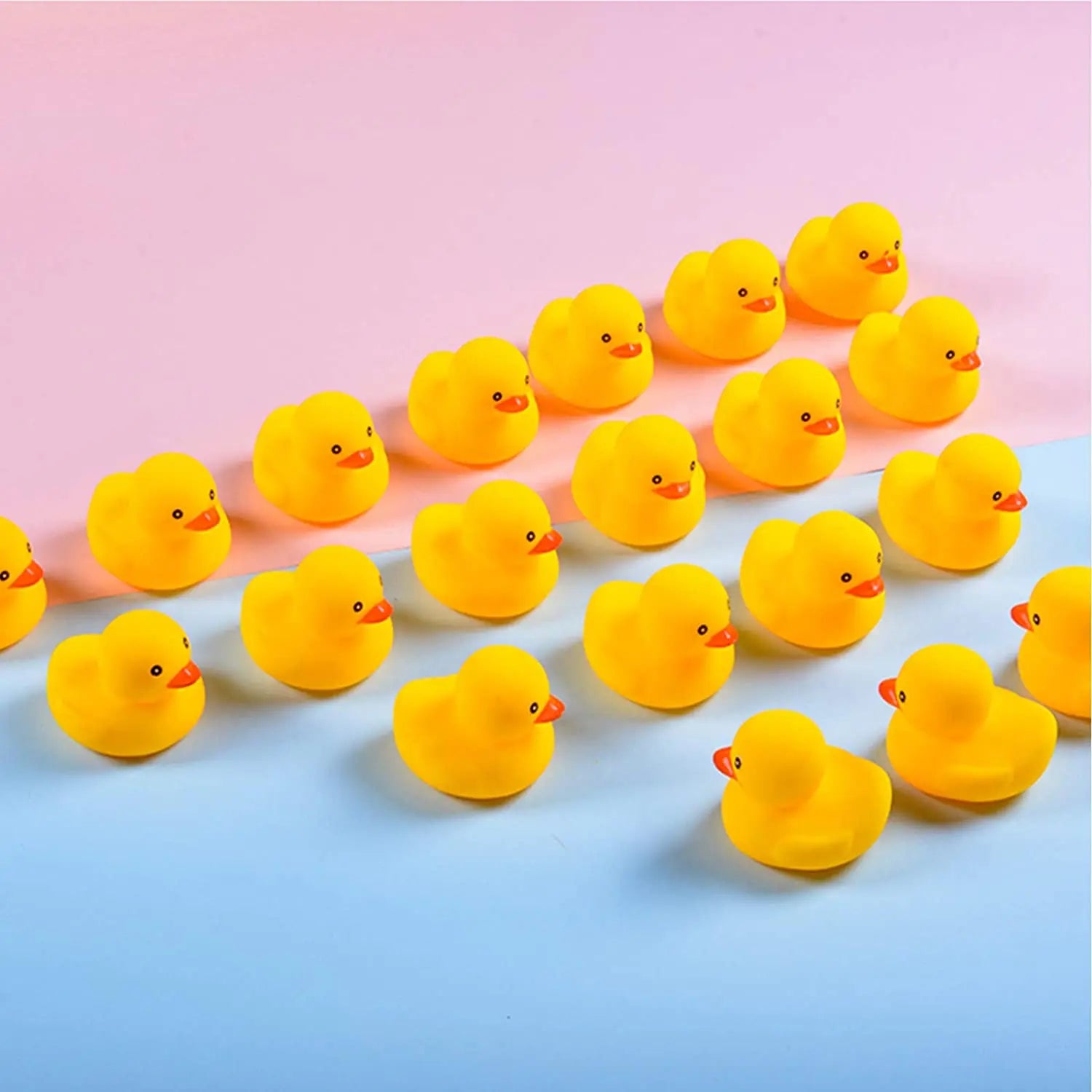 10pcs Preschool Bath Toys Mini Rubber Ducks Squeak Float Ducks Baby Bathtub Shower Toy Gift for Toddlers Kids Boys Girl Birthday