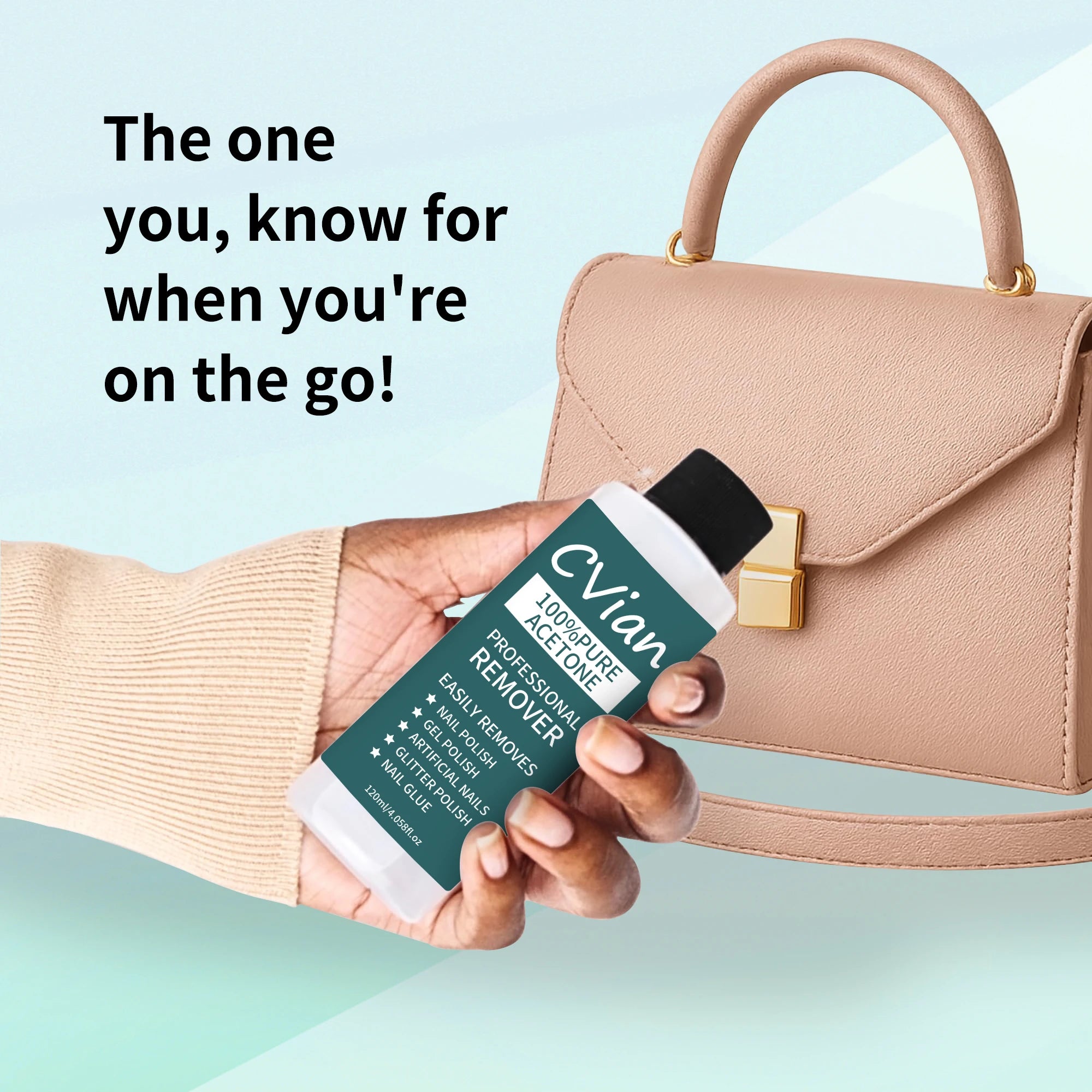 Containing 100% Acetone Nail Polish Remover, Quick Acting Formula Is Suitable for Gel, Dipping Powder and Acrylic Nail, Salon