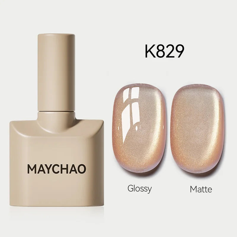 MAYCHAO Glitter Gel Nail Polish 7.3ml Semi-permanent Sequins Shiny Gel Base Top Coat Soak Off UV LED Varnish Nail Art Decoration