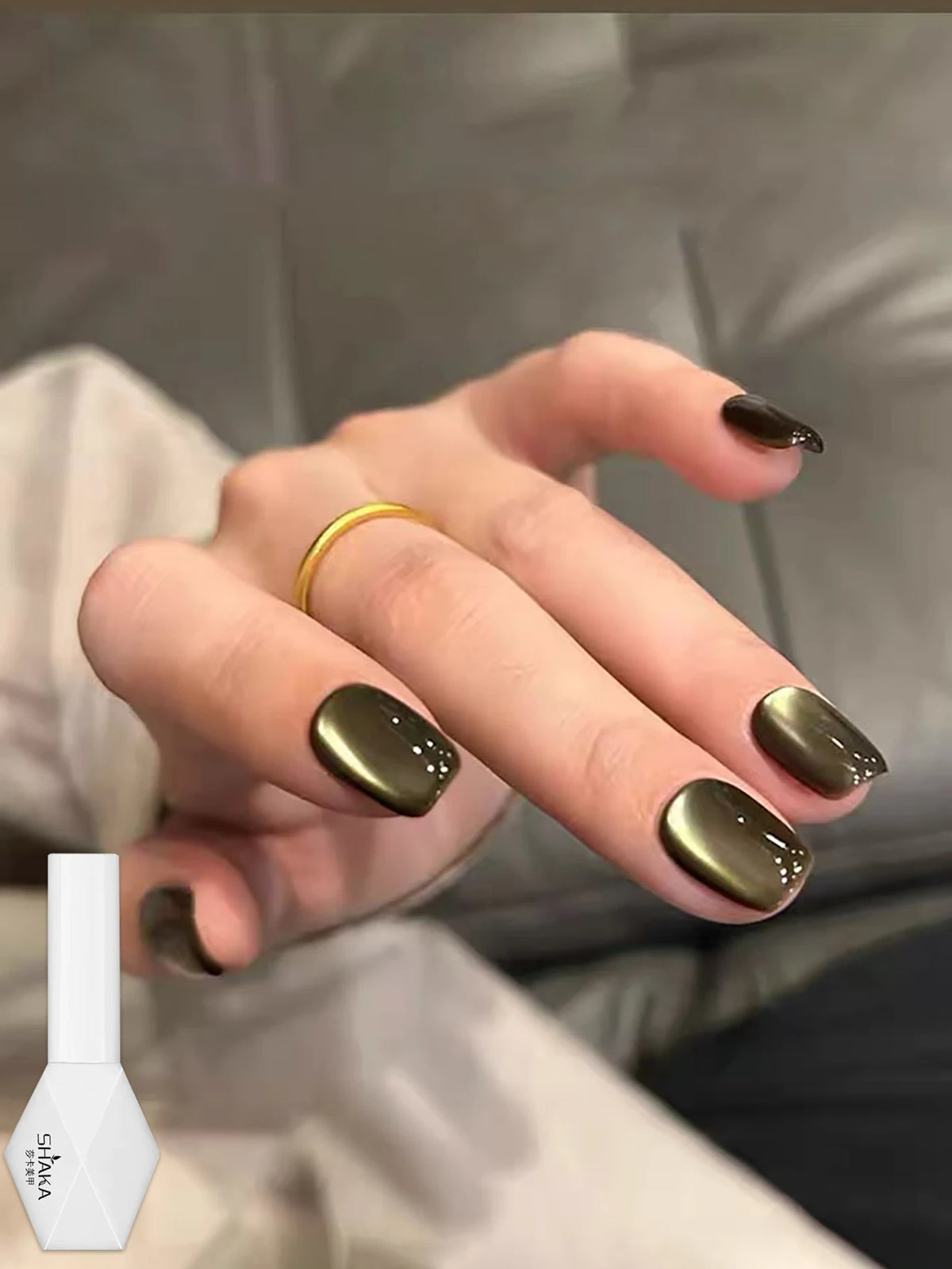 WS 1-24Pcs Internet Celebrity Bestseller Lanxinghe Series Cat Eye Glue Giant Display White Glass Beads Cat Eye Gel Nail Art