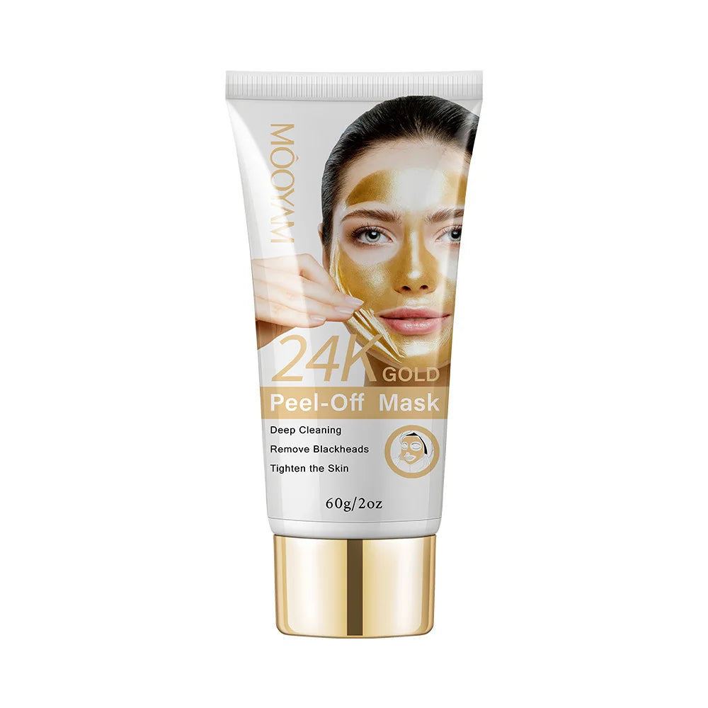 24K gold peel-off mask 60g T-zone care to shrink pores and remove blackheads and acne mask blackhead nose mask