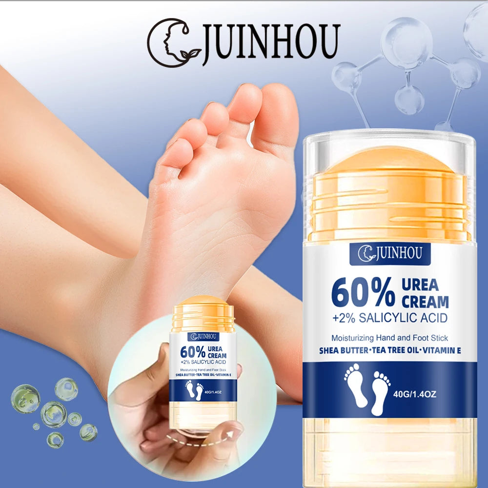 JUINHOU 60%Urea Hands and Feet Cream Powerful Repair Intensely Moisturizes Hand and Feet Refreshing and Non-greasy Portable