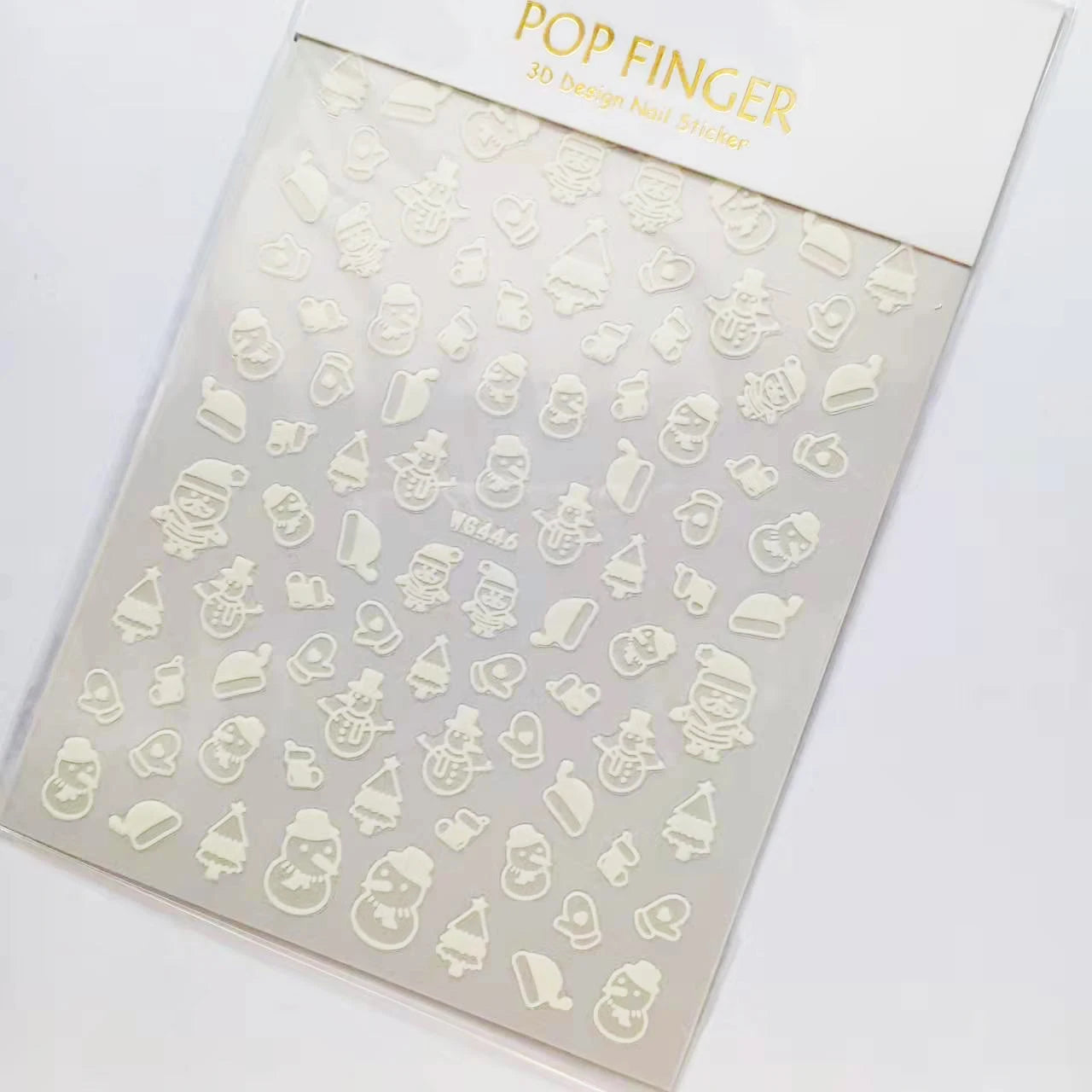 Sliver Bronzing 3D Christmas Nail Art Decoration Sticker Sparkly White Colorful Glitter Geometry Snowflake Winter Slider Foil