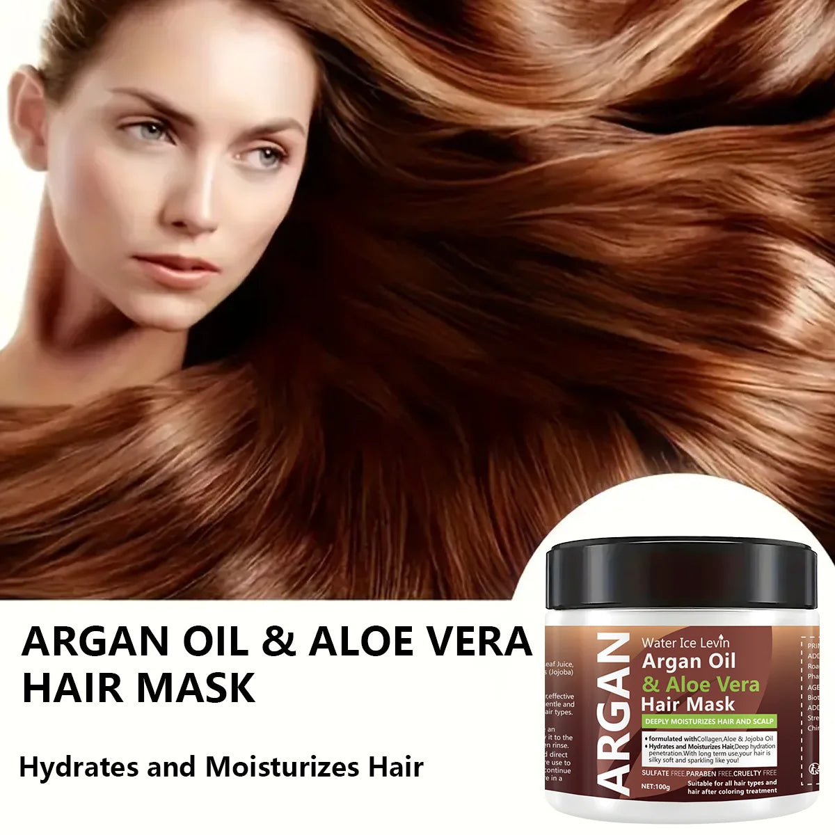 Argan Oil Aloe Vera Hair Mask Dual Oil Control Moisturizer Conditioner Soft Smooth Frizz Damaged Repair Revitalize Hair Care