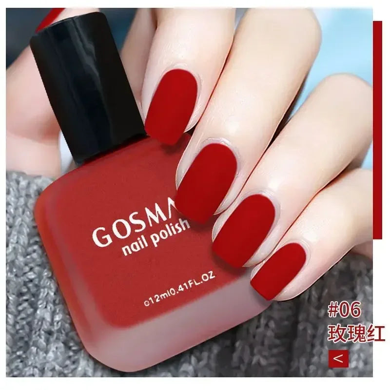12ml Frosted Nail Polish Quick Dry Long Lasting No Baking Matt Semi-permanent Nail Art Nail Gel Varnish Manicure Tools