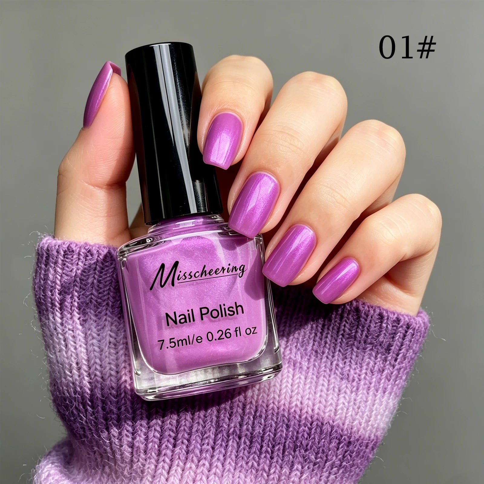 7.5ml Water-Based Nail Polish Pearlescent Non-peelable Long Lasting Quick Drying No Need of Lamp to Cure DIY Nail Polish