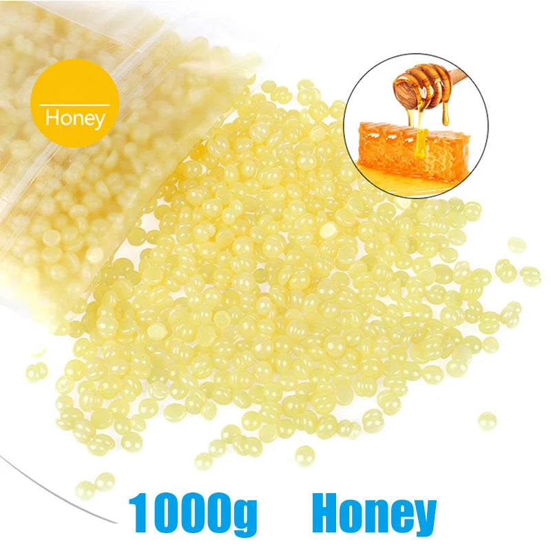 1000g 500g Waxing Wax Beans For Hair Removal Full Body Hot Film Hard Depilatory Wax Beads For Wax Heater Machine Hard Wax Beans