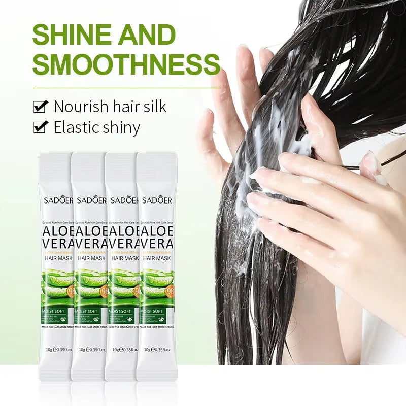 5 Seconds Fast Repairing Nourish Hair Damaged Magical Aloe Vera Hair Mask Deep Soft Smooth Straighten Frizzy Hair Hair Care Mask