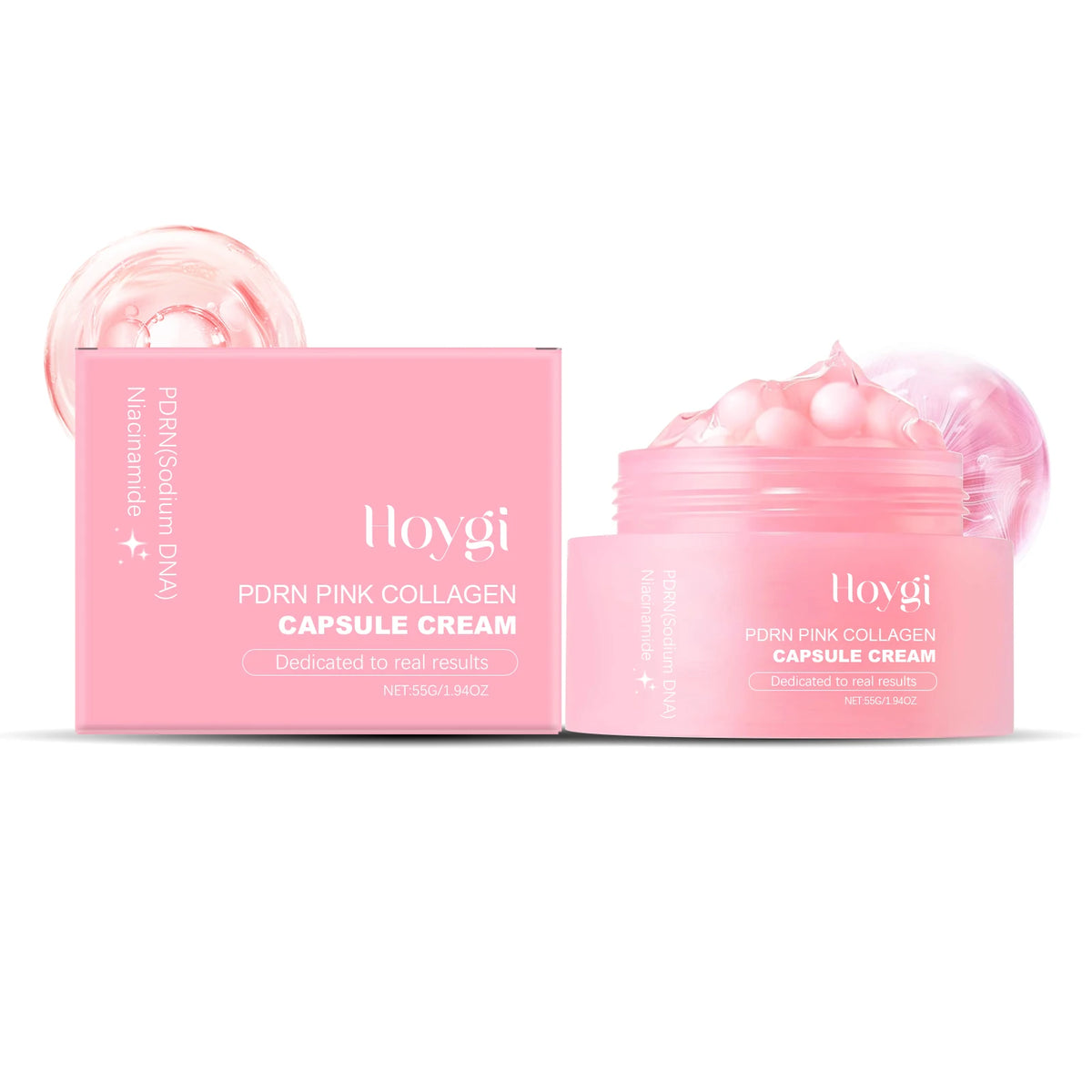 Korean PDRN Collagen Care Set - Deep Moisturizing Capsule Cream&Volume Multi Balm Hydrating Firming Anti-Aging Brightening Skin