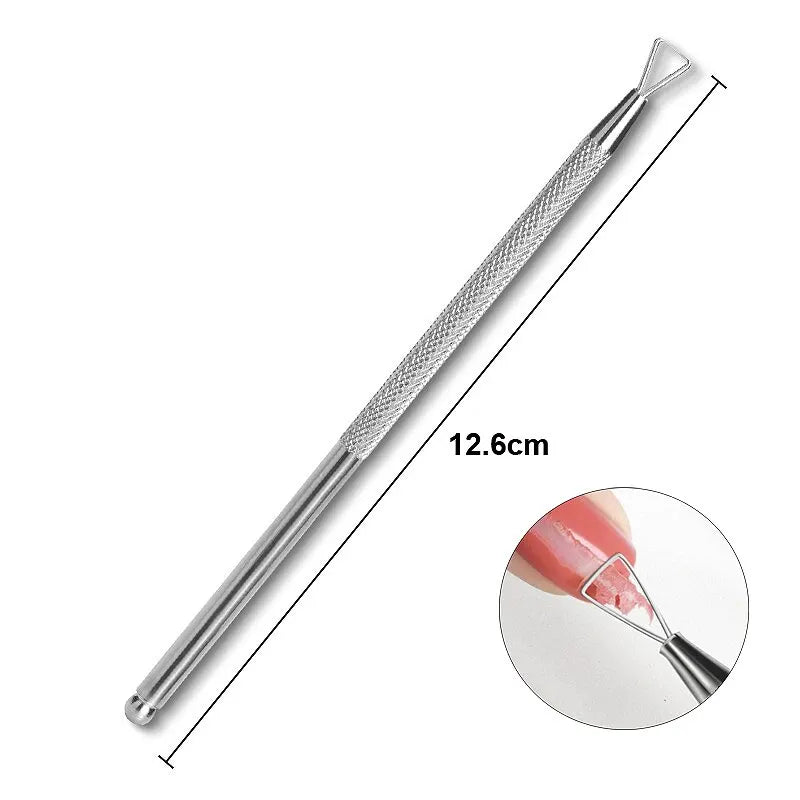 Double-ended Stainless Steel Cuticle Pusher Dead Skin Push Remover For Pedicure Manicure Nail Art Cleaner Care Tool Factory Sale