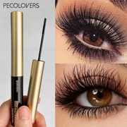 4D Silk Fiber Mascara, Waterproof Lengthening Curling, Waterproof Clump-free Long-lasing, with Thin Brush, Beginner-Friendly