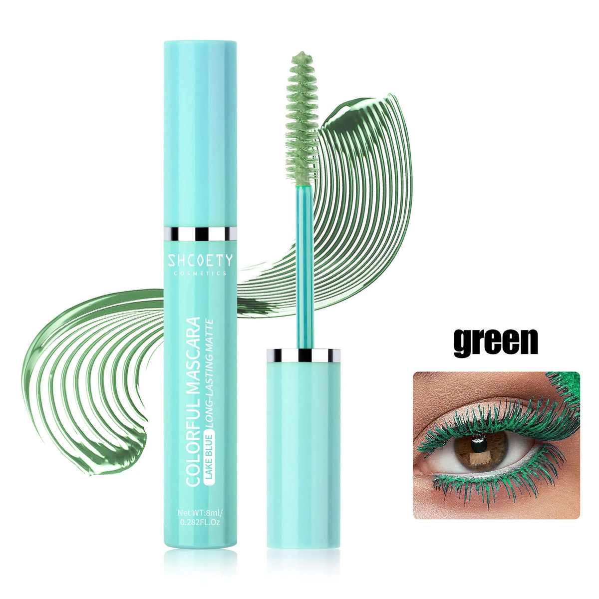 Blue 5D Curling Thick Mascara Long-wearing Waterproof Colorful Fast Dry Eyelash Extension Eye Lashes Christmas Stage Makeup