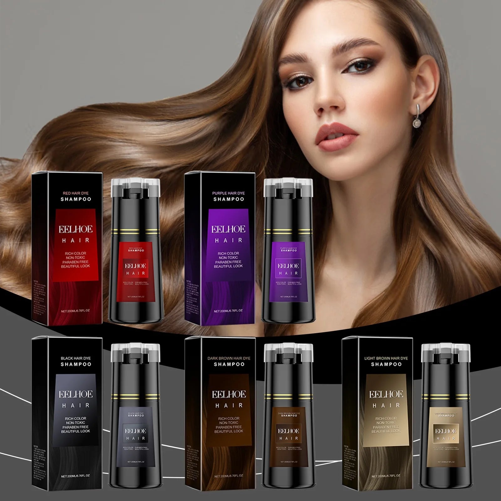 EELHOE Hair Dye Shampoo Nova Hair Instant Dye Shampoo Men Women Quick Easy Safe Hair Color Gray Hair  Coverage Nourish Scalp
