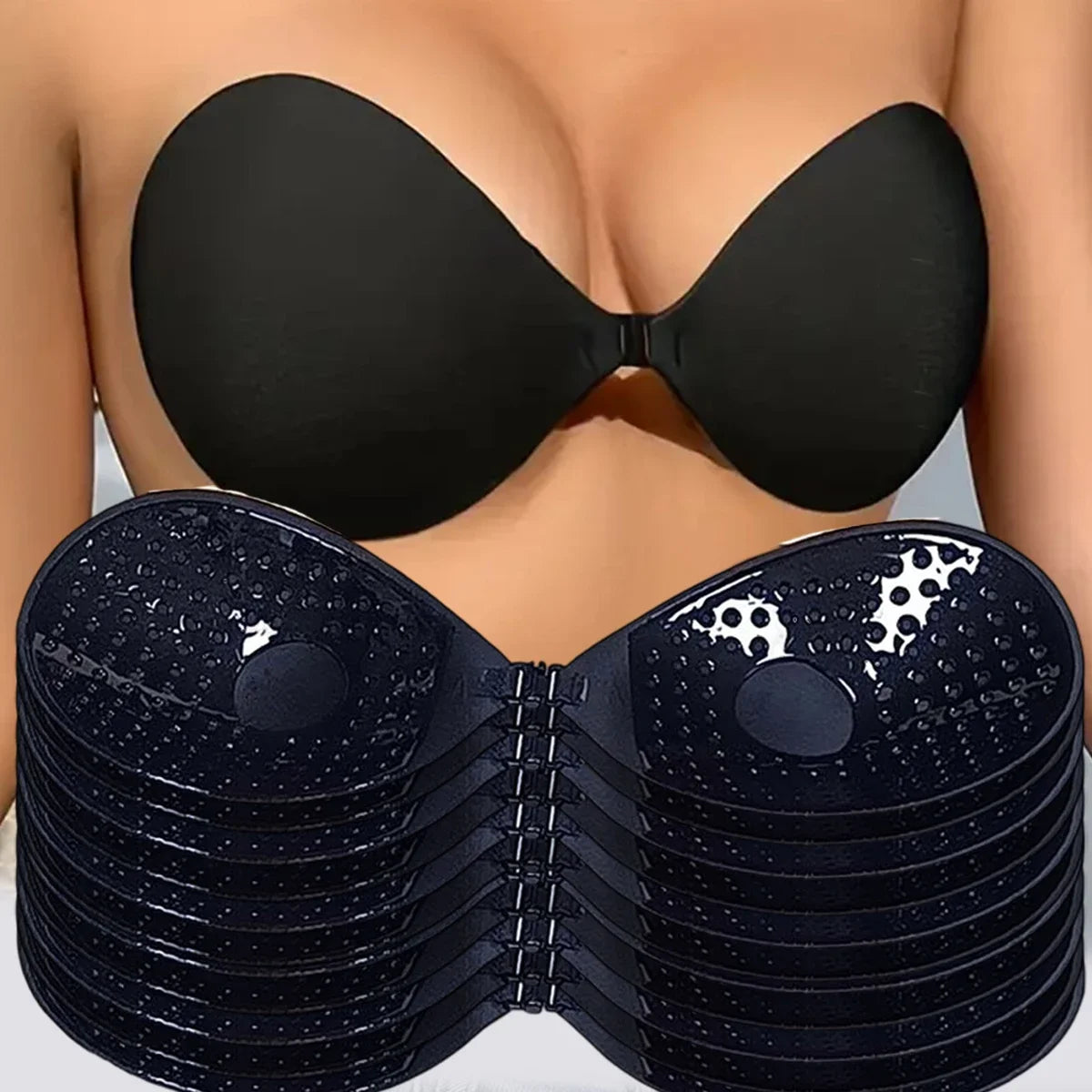Women Invisible Bra Chest Stickers Summer Strapless Backless Underwear Lift Up Self Adhesive Bra Cover Silicone Breast Pad